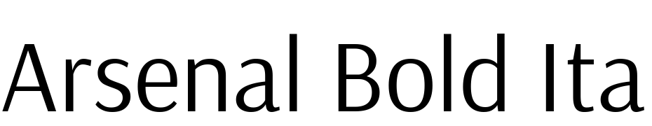 Arsenal Bold Italic Yazı tipi ücretsiz indir
